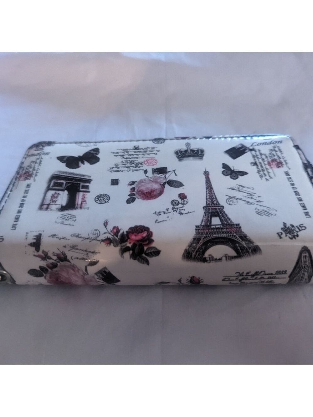 Hawnee: Paris Eiffel Tower Rose Wallet - Picture 2 of 16